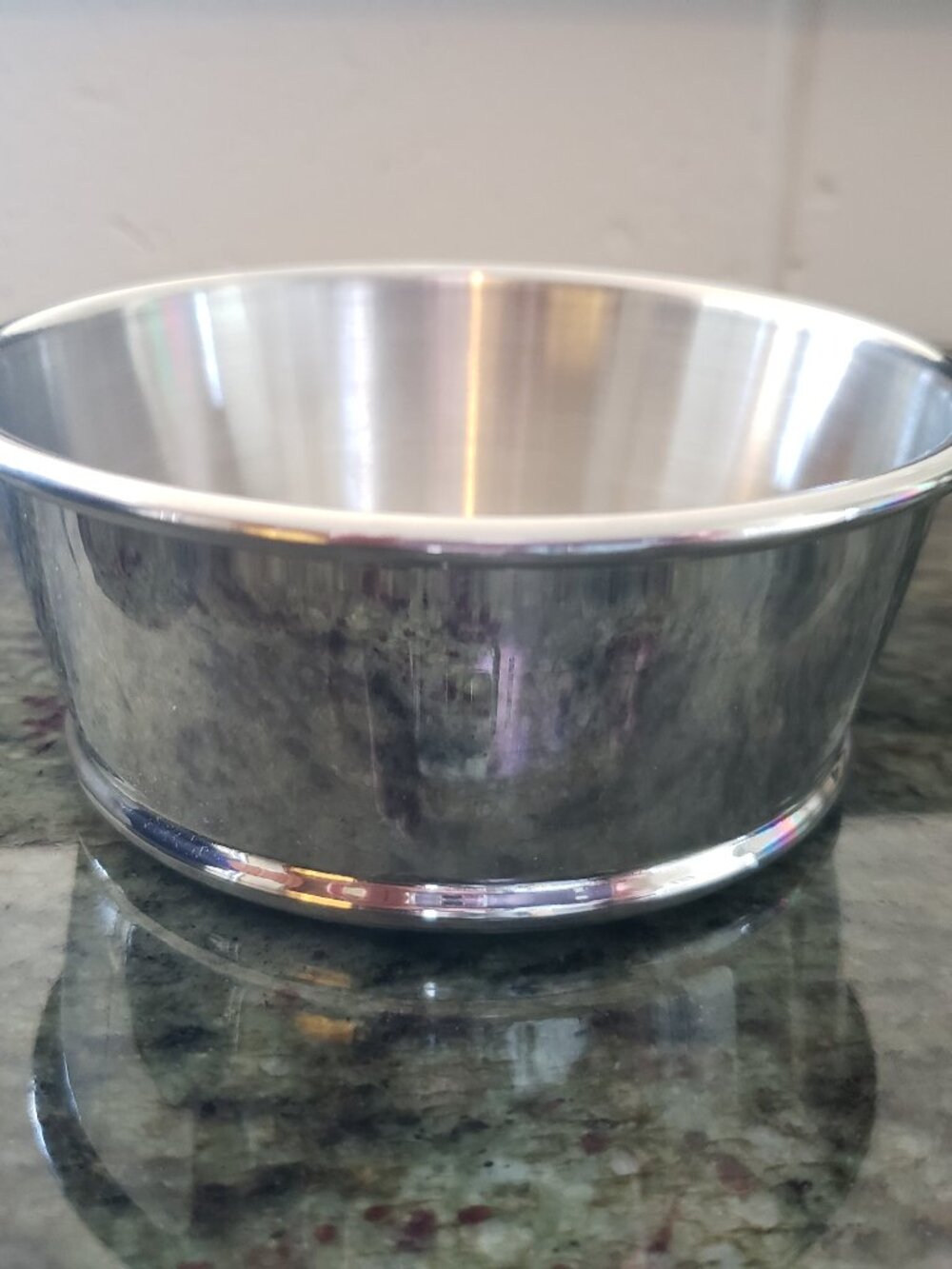 Crate & Barrel Classic Wine Bottle Coaster Stainless Steel 269-646